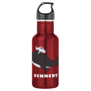 Cute Whale Unique Boy Personalised Custom Name 532 Ml Water Bottle