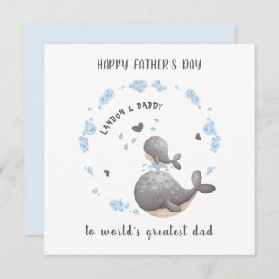 Cute Whales Boy Father's day Card