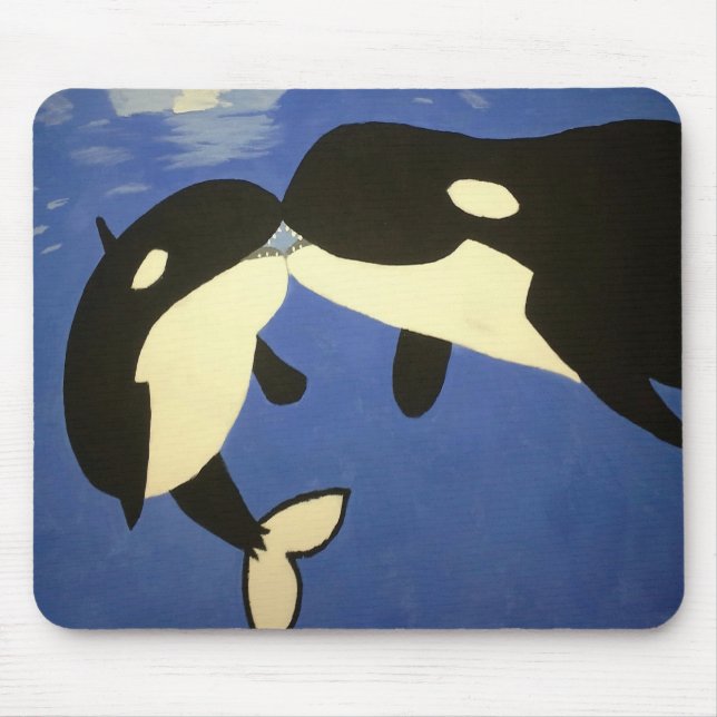 Cute Whales Mouse Pad (Front)