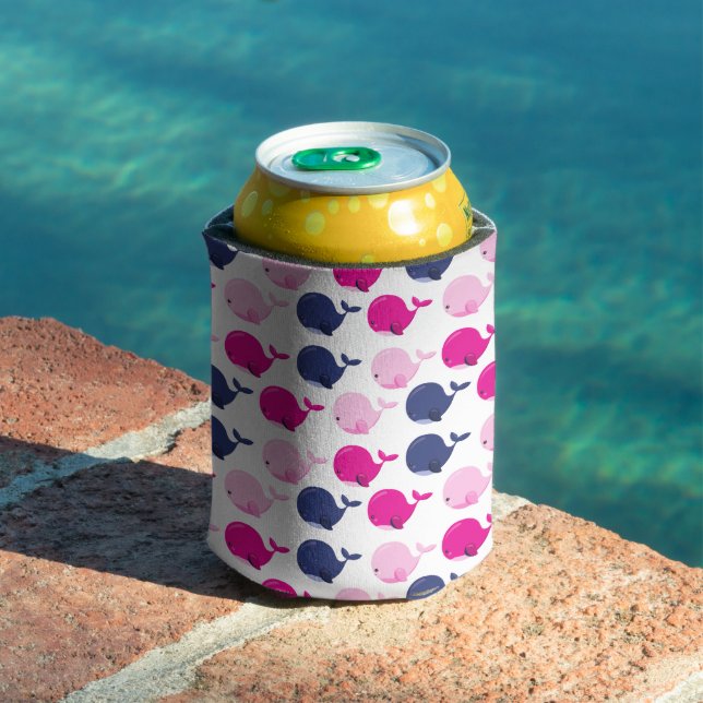 Cute Whales, Pattern Of Whales, Sea Animals Can Cooler (In Situ Pool)