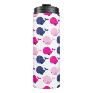 Cute Whales, Pattern Of Whales, Sea Animals Thermal Tumbler
