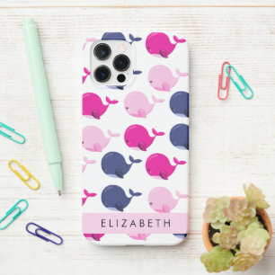 Cute Whales, Pattern Of Whales, Your Name iPhone 12 Pro Case