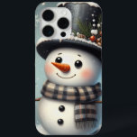 Cute whimiscal Christmas/winter snowman iPhone 15 Pro Max Case<br><div class="desc">cute</div>