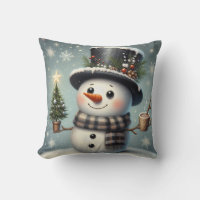 Cute whimiscal Christmas/winter snowman