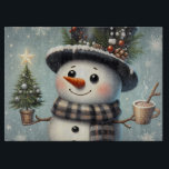 Cute whimiscal Christmas/winter snowman Cutting Board<br><div class="desc">cute</div>