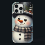 Cute whimiscal Christmas/winter snowman iPhone 15 Pro Max Case<br><div class="desc">cute</div>