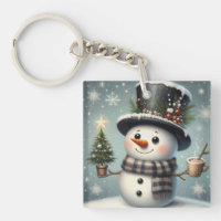 Cute whimiscal Christmas/winter snowman
