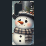 Cute whimiscal Christmas/winter snowman Samsung Galaxy Case<br><div class="desc">cute</div>