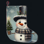 Cute whimiscal Christmas/winter snowman Small Christmas Stocking<br><div class="desc">cute</div>