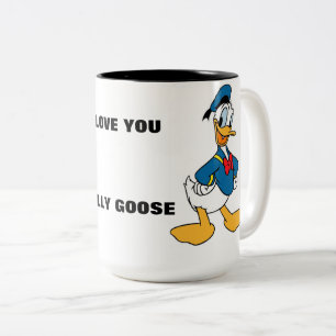 CUTE WHIMISICAL FOLK ART DUCK Two-Tone COFFEE MUG