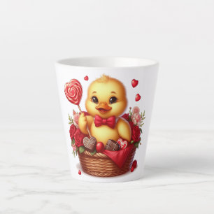 Cute/Whimisical Valentine's day duck Latte Mug
