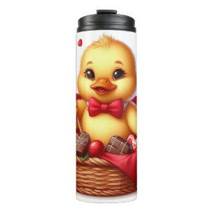 Cute/Whimisical Valentine's day duck Thermal Tumbler