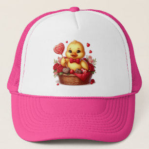 Cute/Whimisical Valentine's day duck Trucker Hat