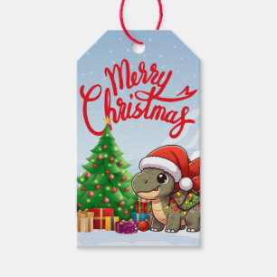 Cute/Whimsical baby Christmas dino Gift Tags