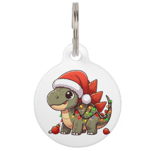 Cute/Whimsical baby Christmas dino Pet Tag