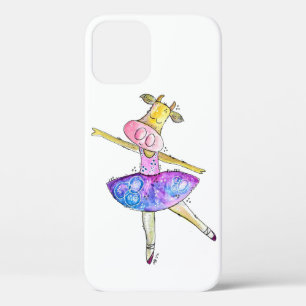 Cute Whimsical Ballerina Cow iPhone 12 Case
