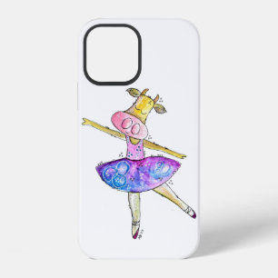 Cute Whimsical Ballerina Cow iPhone 12 Case