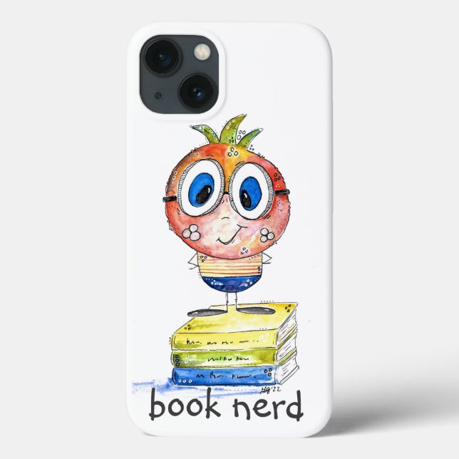 Cute whimsical Book Nerd Case-Mate iPhone Case (Back)
