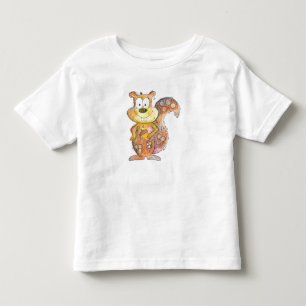 Cute Whimsical Brown Squirrel Toddler T-Shirt