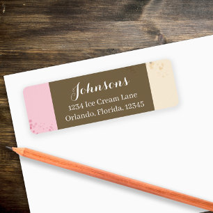 Cute Whimsical Calligraphy Sprinkle Return Address Label