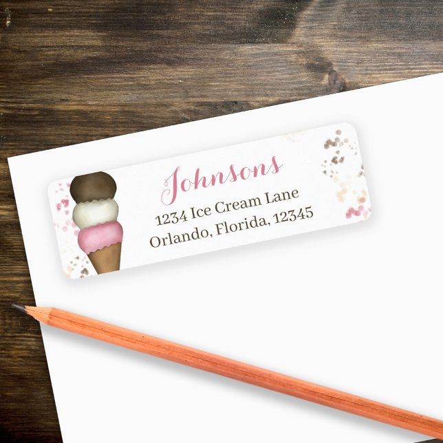 Cute Whimsical Calligraphy Sprinkle Return Address Label (Creator Uploaded)