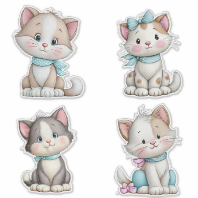 Cute Whimsical Cartoon Cat (Front)