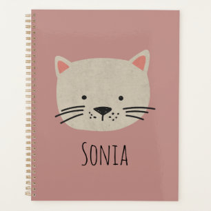 Cute Whimsical Cat Face Planner