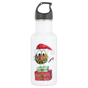 Cute Whimsical Christmas Bird 532 Ml Water Bottle