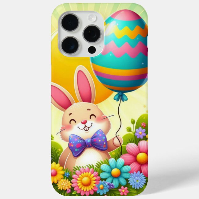 Cute, whimsical & colourful Easter bunny Case-Mate iPhone Case (Back)