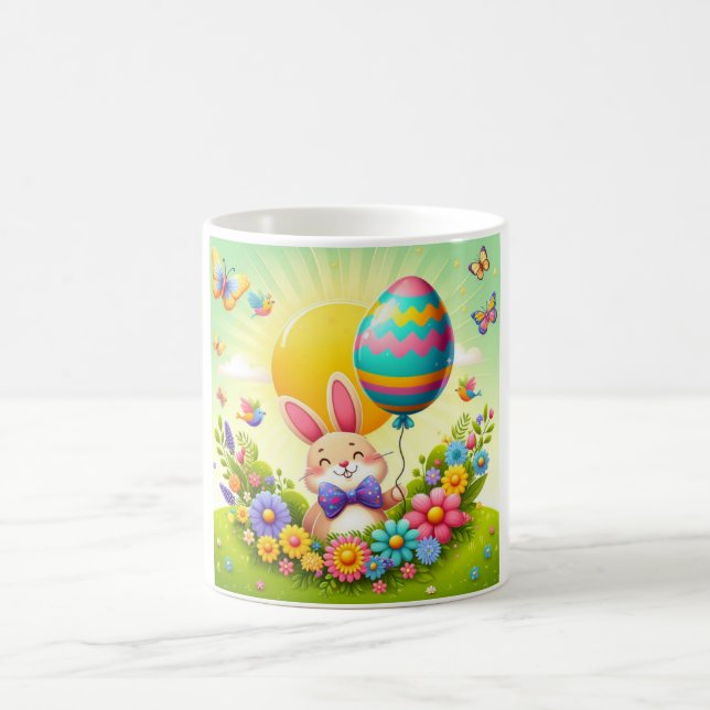 Cute, whimsical & colourful Easter bunny Coffee Mug (Center)