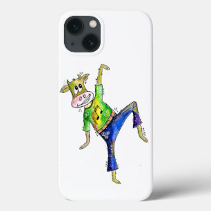 Cute Whimsical Dancing Cow iPhone 13 Case