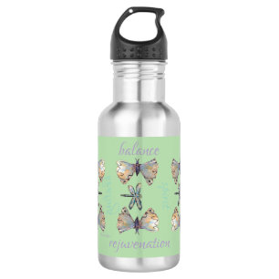 Cute Whimsical Dragonfly Butterfly Maureen Girard 532 Ml Water Bottle