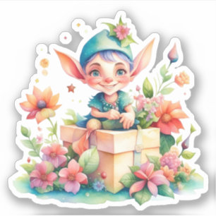 Cute Whimsical Elf Clause Christmas