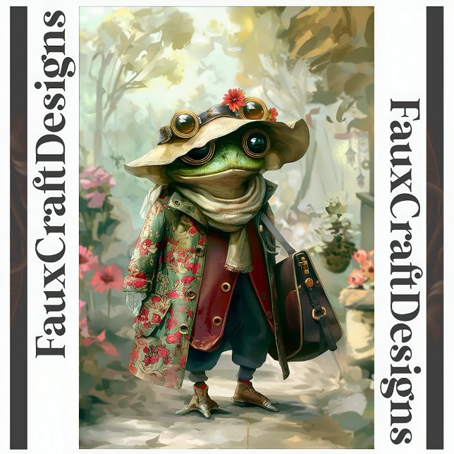 Cute Whimsical Fantasy Frog Decoupage Right 125 Tissue Paper (Creator Uploaded)