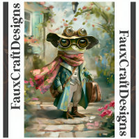 Cute Whimsical Fantasy Frog Decoupage Right 126