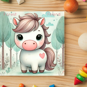 Cute Whimsical Forest Friend Pony Poster