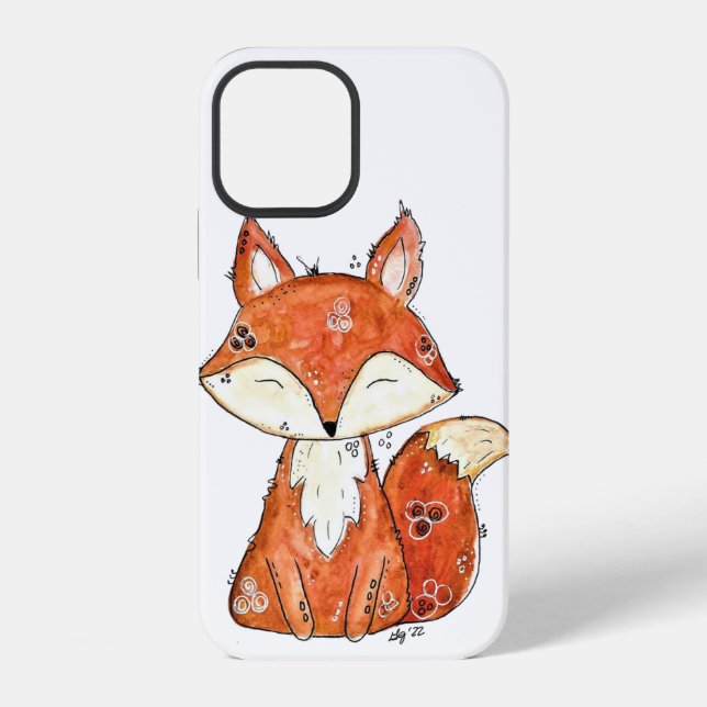Cute Whimsical Fox iPhone Case (Back)