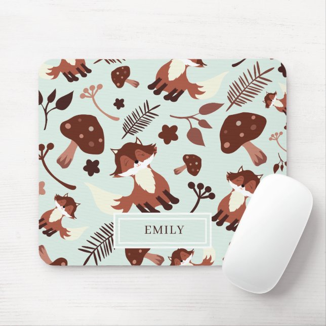 Cute Whimsical Fox  Mouse Pad (With Mouse)