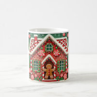 Cute, whimsical gingerbread man & house