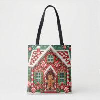 Cute, whimsical gingerbread man & house