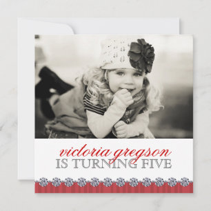 Cute Whimsical Girls Birthday Party Invitation