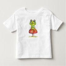 Cute Whimsical Green Frog on Toadstool