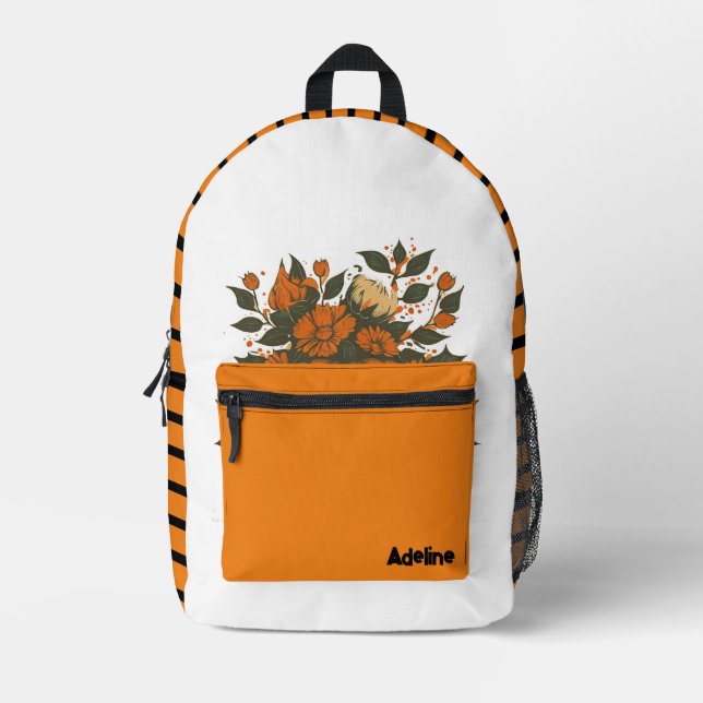 Cute/Whimsical Halloween/fall Printed Backpack (Front)