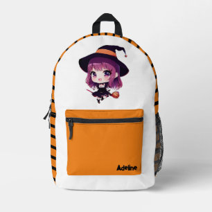 Cute/Whimsical Halloween/fall witch Printed Backpack