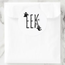 Cute Whimsical Halloween Ghost, Eek