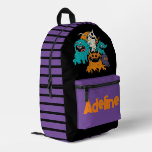 Cute/Whimsical Halloween monster Printed Backpack