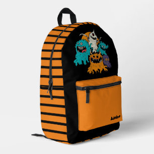 Cute/Whimsical Halloween monster Printed Backpack