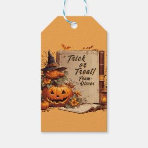 Cute Whimsical Halloween Spooky Season Custom Gift Tags