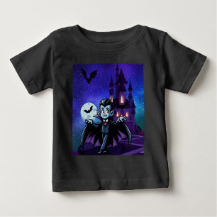 Cute, whimsical Halloween vampire Baby T-Shirt