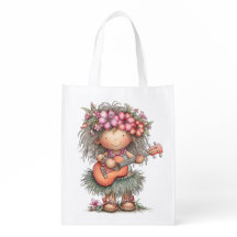 CUTE WHIMSICAL HAWAIIAN HULA GIRL